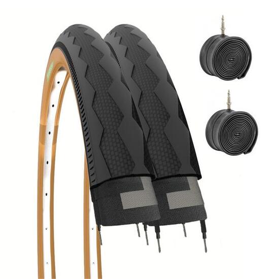 2 copertoni 700x28C 28x1 5/8x1 1/8+camere pneumatici bici stradale 700 x 28C EV