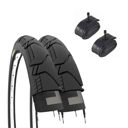 2 pneus 700x45C (29 x 1.75)+chambres, pneus semi-slick 700 x 45C gravel EV