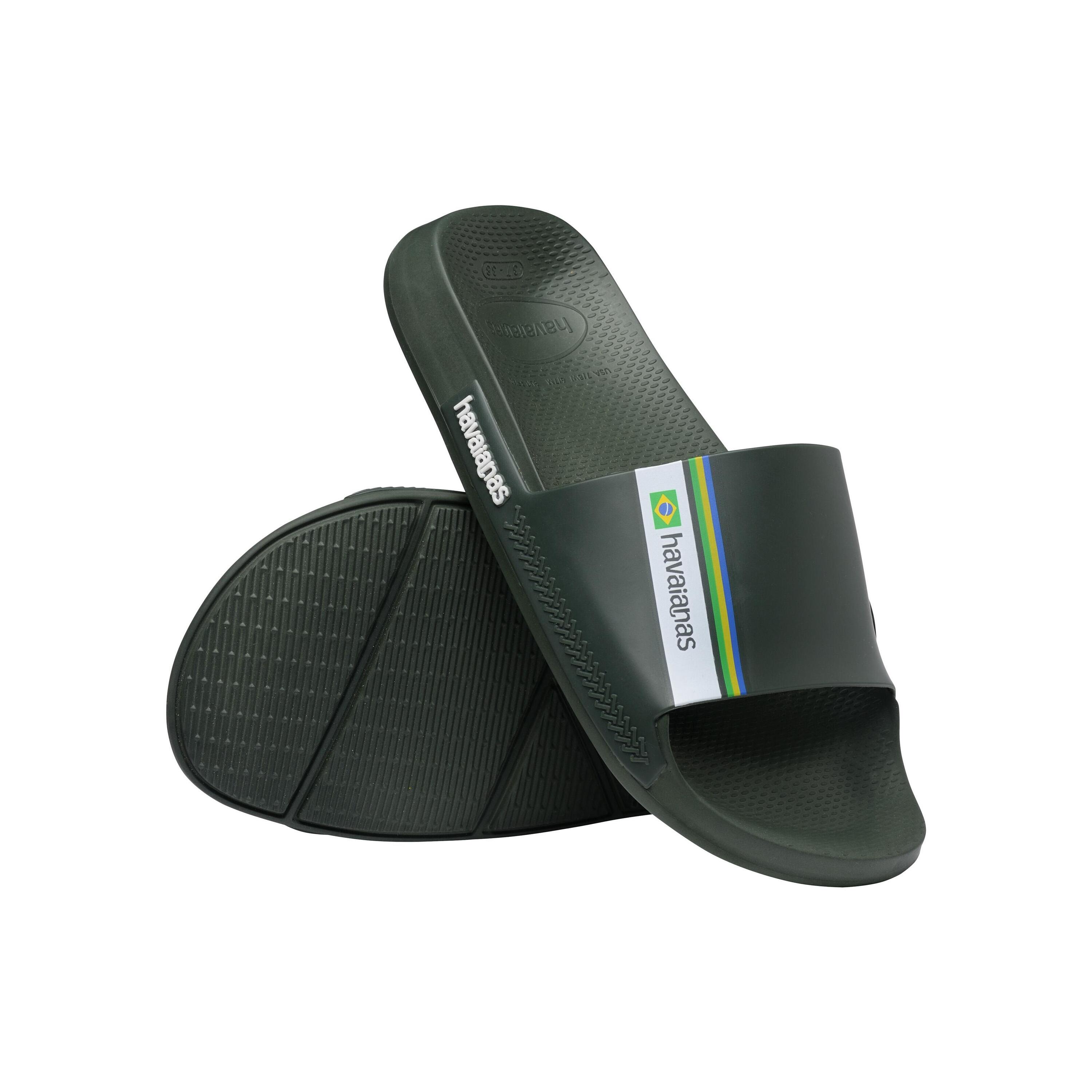 Chinelos Havaianas Modelo Slide Brasil Cor Verde 5/5