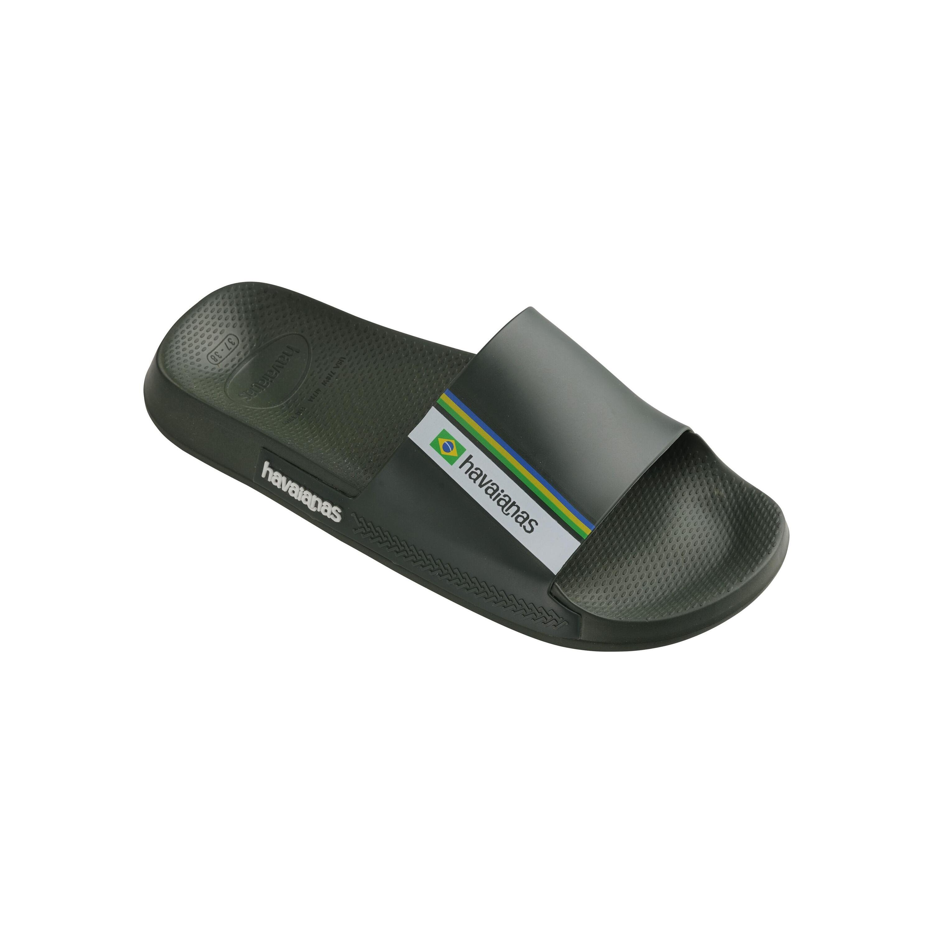Chinelos Havaianas Modelo Slide Brasil Cor Verde 3/5