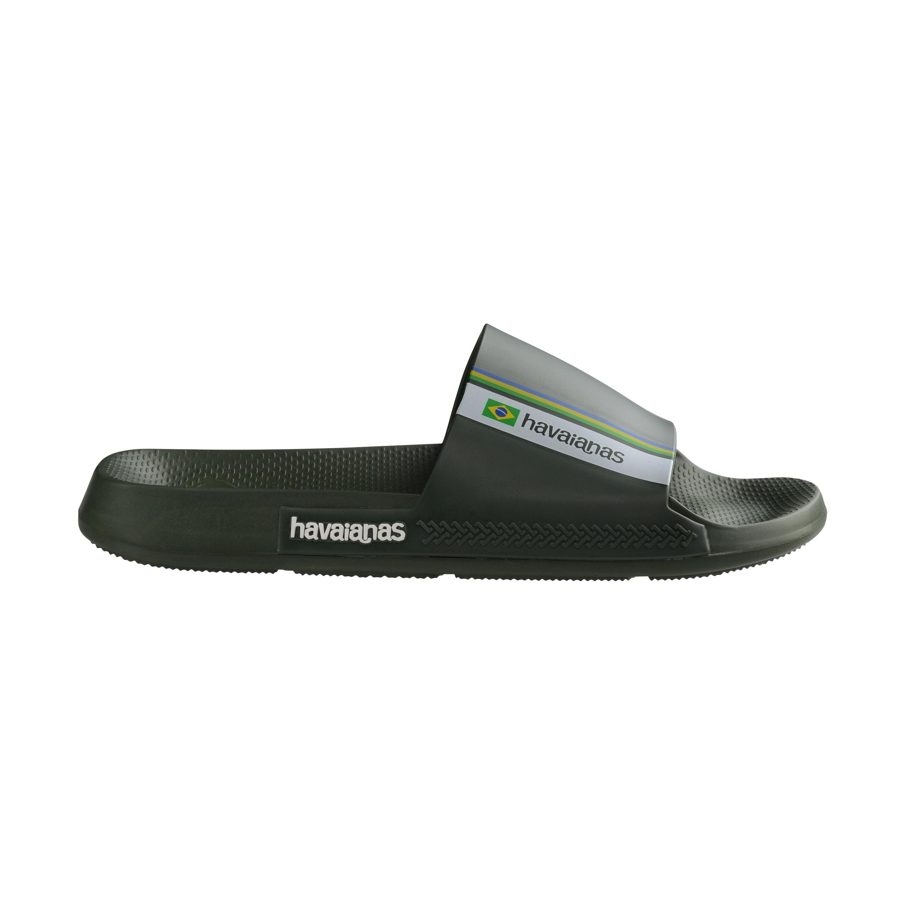 Chinelos Havaianas Modelo Slide Brasil Cor Verde 2/5