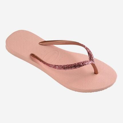 Claquettes Havaianas Modèle Slim Glitter Ii Couleur Marron