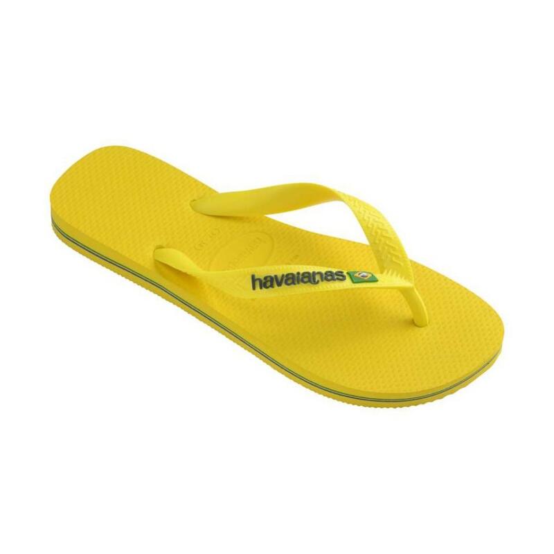 Chanclas Mujer Havaianas Brasil Logo Neon Amarillo