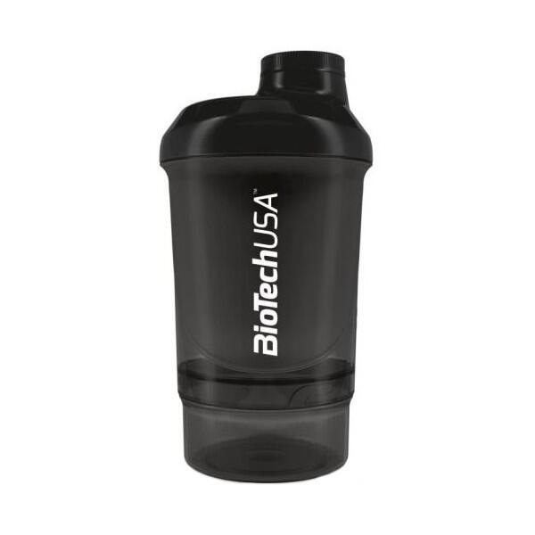 BioTechUSA Shaker Mezclador Wave + Nano Negro 300 ml