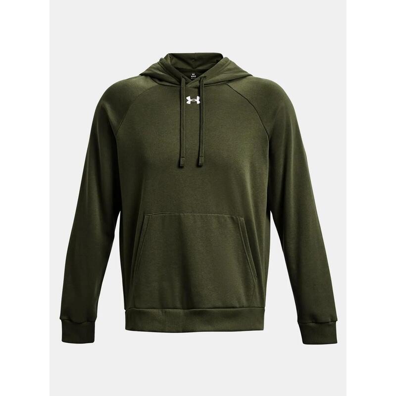 Sudadera con capucha para hombre Under armour Rival fleece en color verde