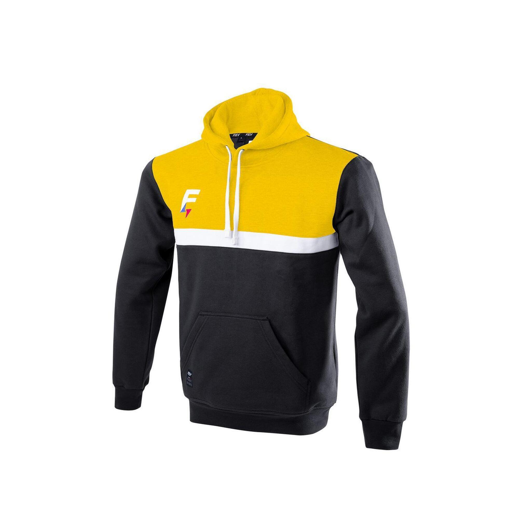 Force Xv - Sweat Capuche De Rugby Force Xv Mediane Noir-jaune - Sweat-shirt - Jaune|noir - Xl. - Decathlon