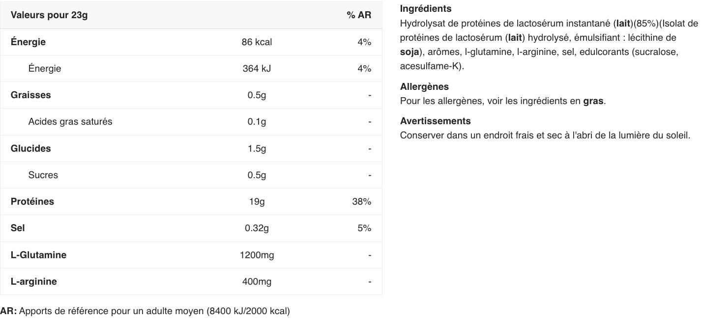 Whey hydrolysée - 100% Hydro Isolate - Vanille 2/5