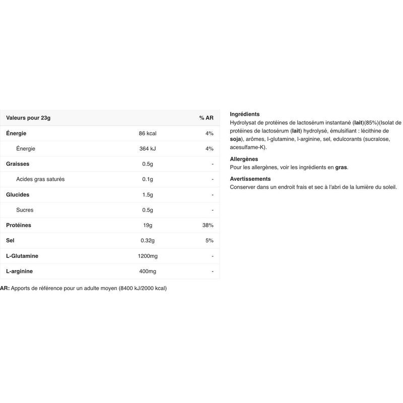 Whey hydrolysée - 100% Hydro Isolate - Vanille