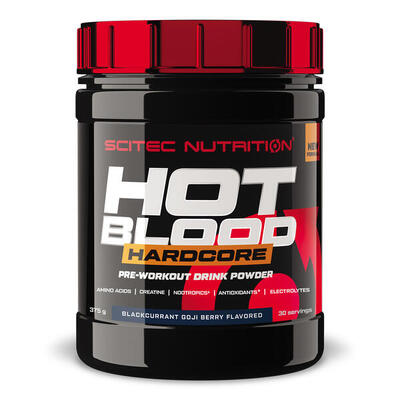 Pre-workout - heet bloed hardcore (375g) - zwarte bes goji bes