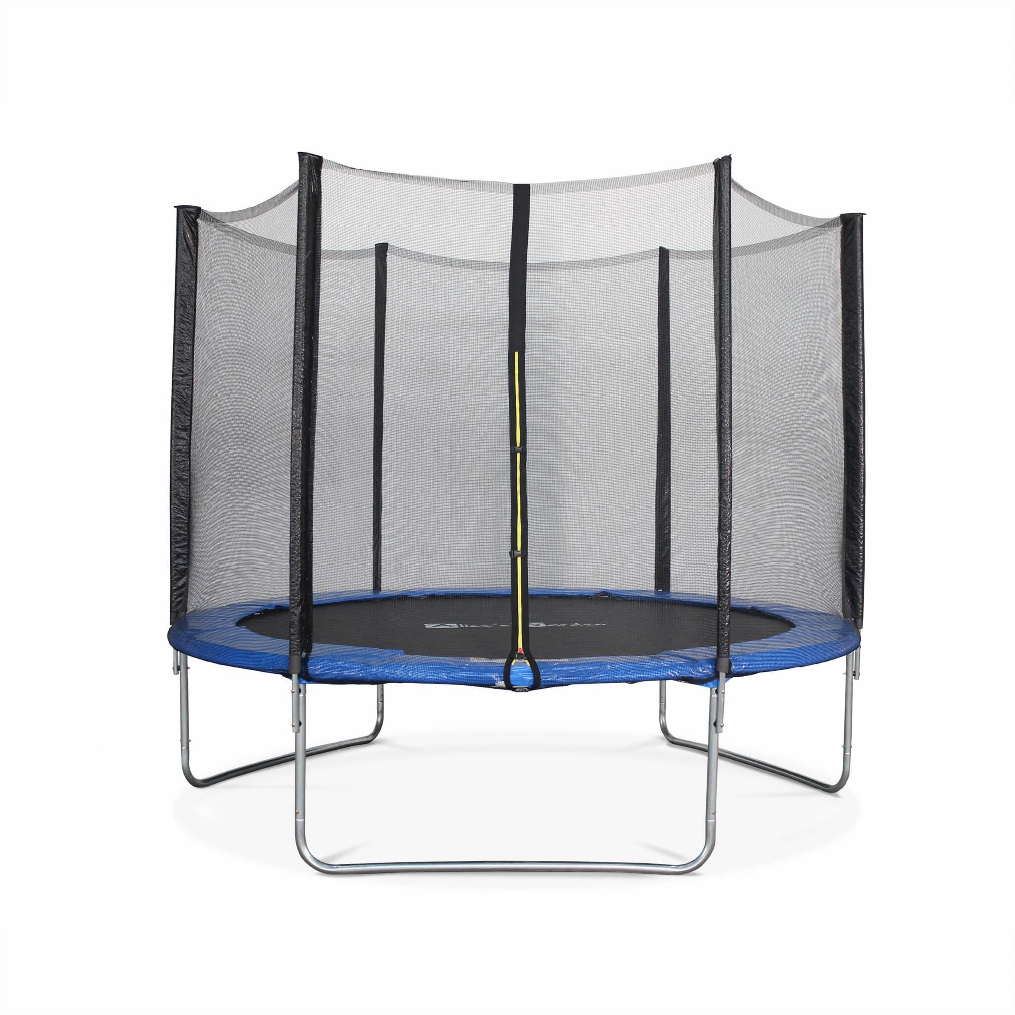 SWEEEK Trampolim Ø305cm - Azul Marte com rede de proteção - Trampolim de jardim 3m 300