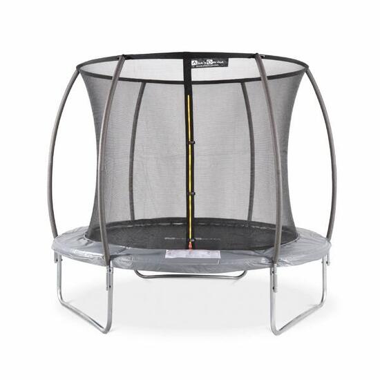 Trampolin Rund 250cm Farbe GrauPluton Inner XXL- Trampolin mit internem