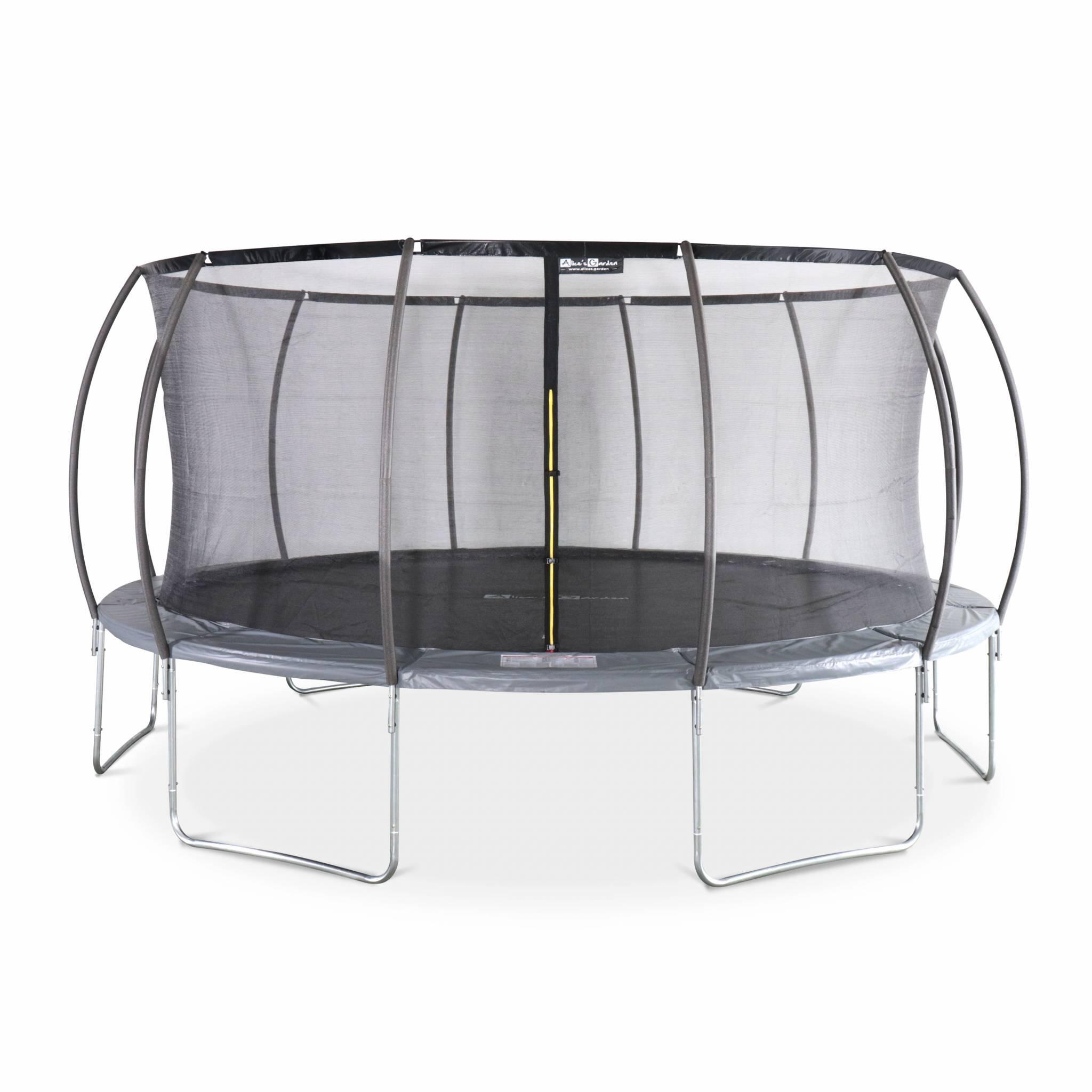 Cama elástica con red interior de 490cm, Gris 5/5