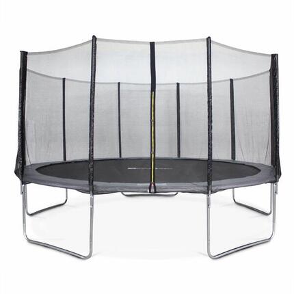Trampoline 460cm - Neptune gris avec son filet de protection - Trampoline de