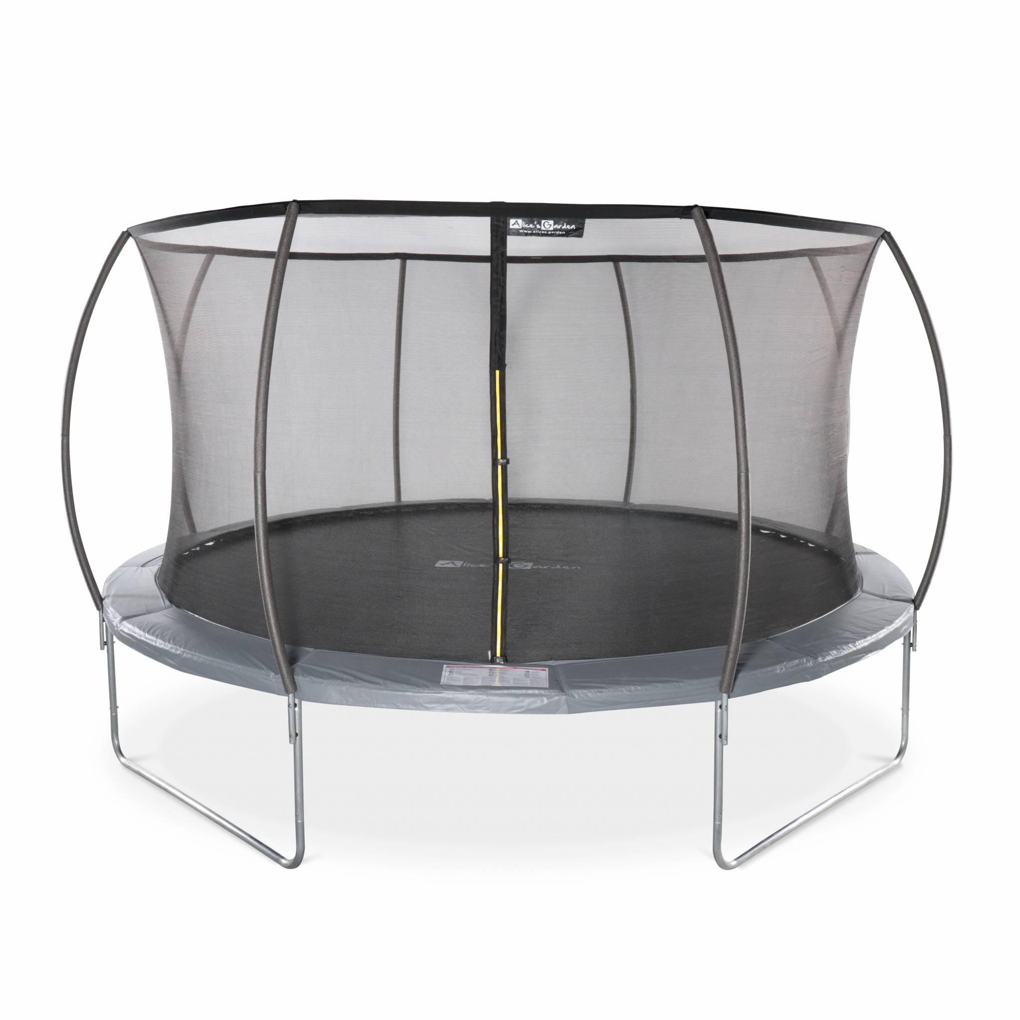 Trampolim redondo Ø 430cm cinza com rede de segurança interna - Venus Inner 5/5
