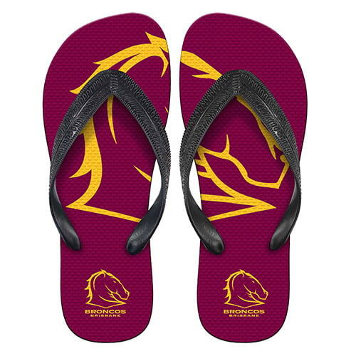 Brisbane Broncos NRL Thongs Plugger Flip Flops