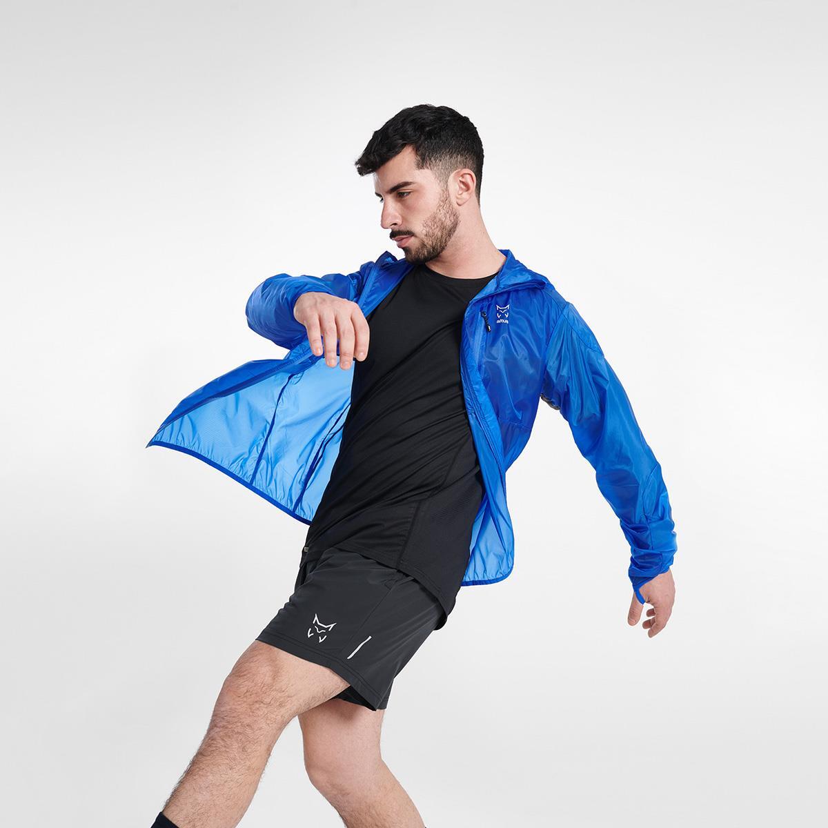 Chaqueta Senderismo en la naturaleza Hombre ALTUS  RORAIMA BLUE cortavientos 5/5