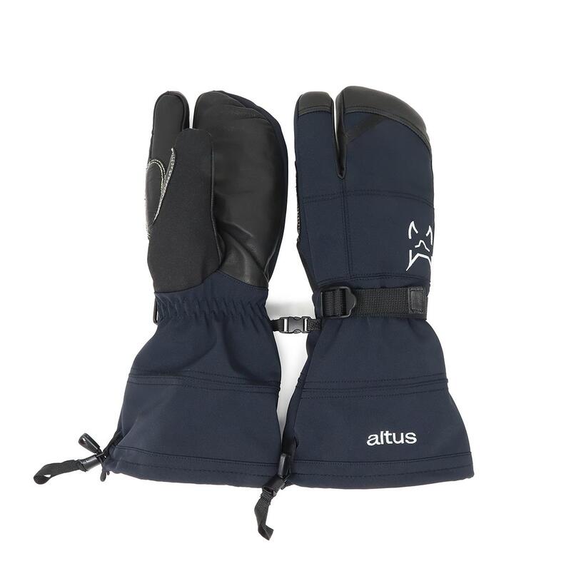 Guantes Senderismo en nieve Adulto ALTUS GLACIAR BLACK Manopla tri-dedo