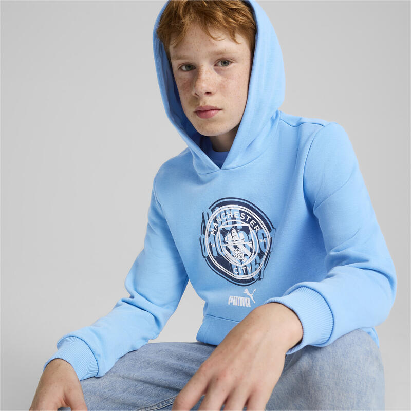 Hoodie ftblCULTURE Manchester City Enfant et Adolescent PUMA Team Light Blue