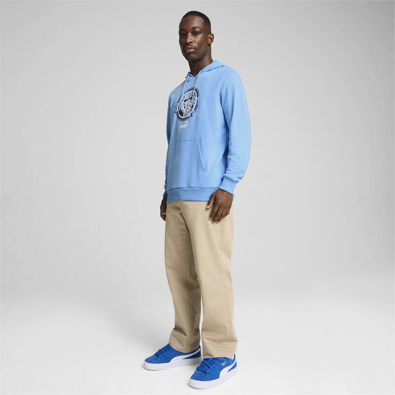 Felpa con cappuccio Manchester City ftblCULTURE da uomo PUMA Team Light Blue