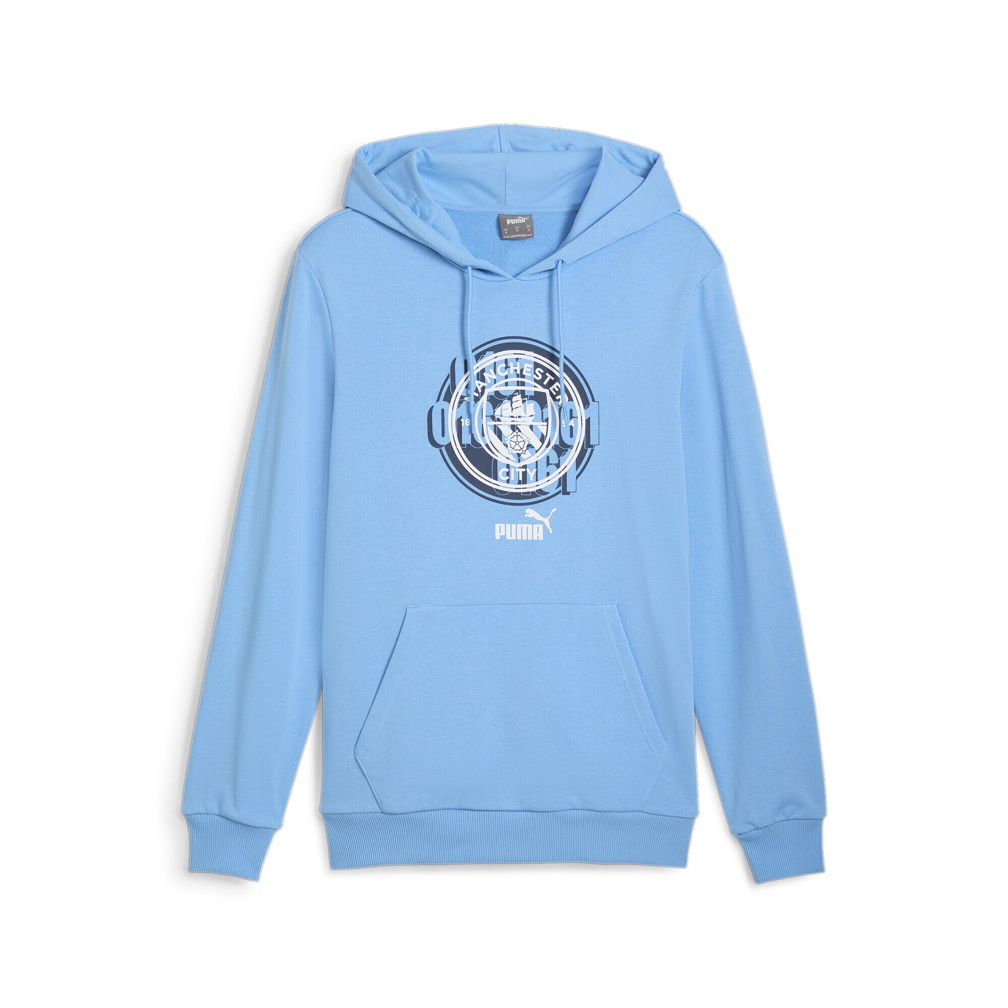 PUMA Pánská mikina s kapucí Manchester City PUMA Team Light Blue