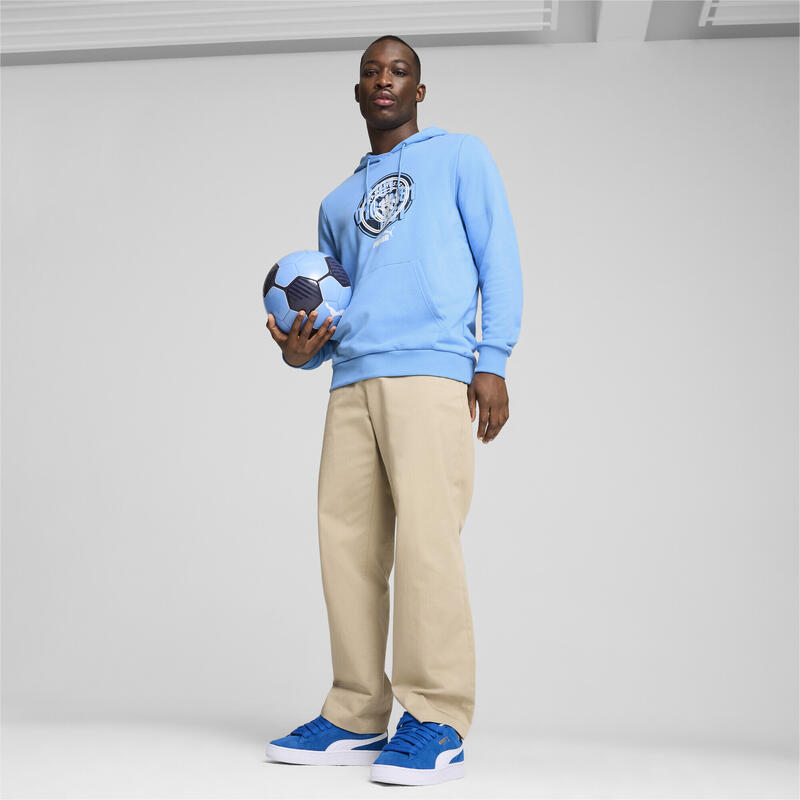 Pánská mikina s kapucí Manchester City PUMA Team Light Blue