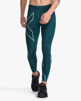 2XU MA5305b Light Speed Compression Tights-Pine/Raft Reflective-M