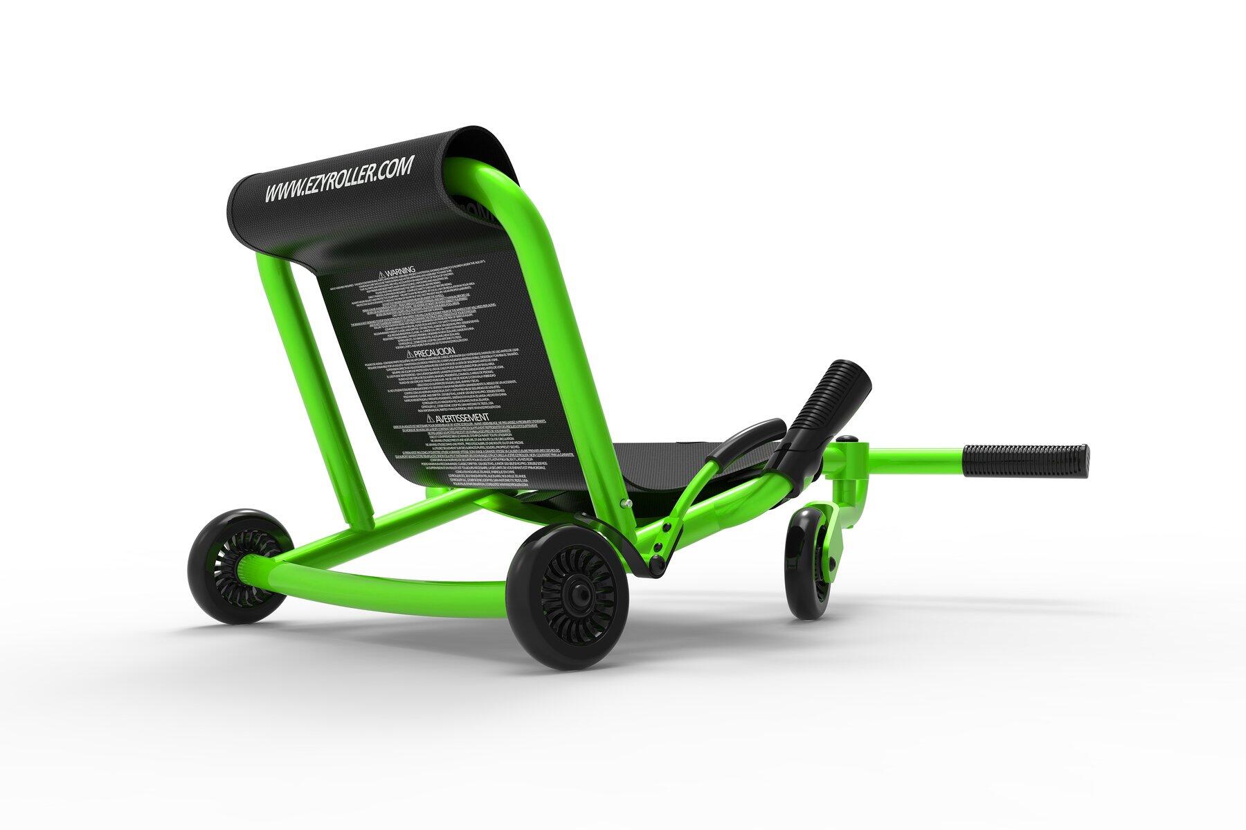 Ezy Roller Classic Kids Kart Trike Weave Ride On - Lime Green 3/6