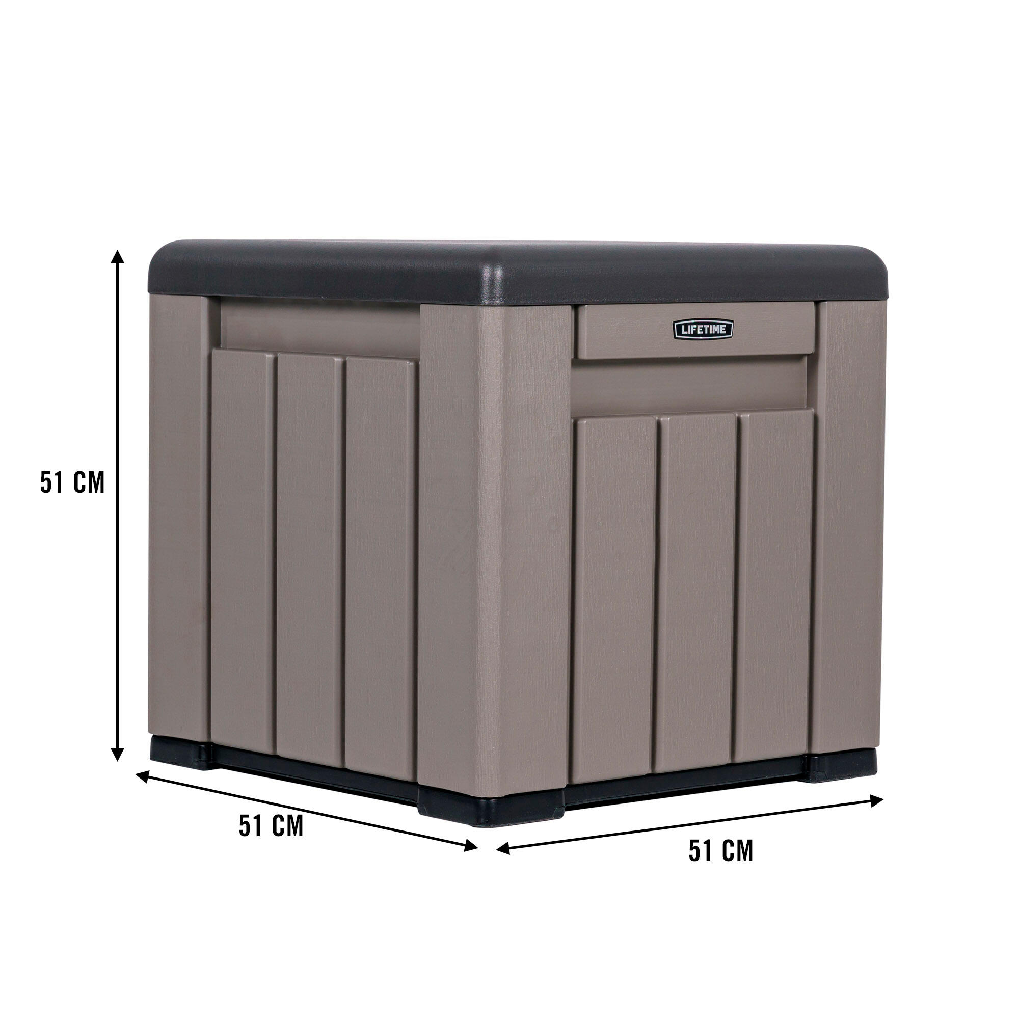 Baúl exterior ultrarresistente gris c/tapa desmontable Lifetime 7/7