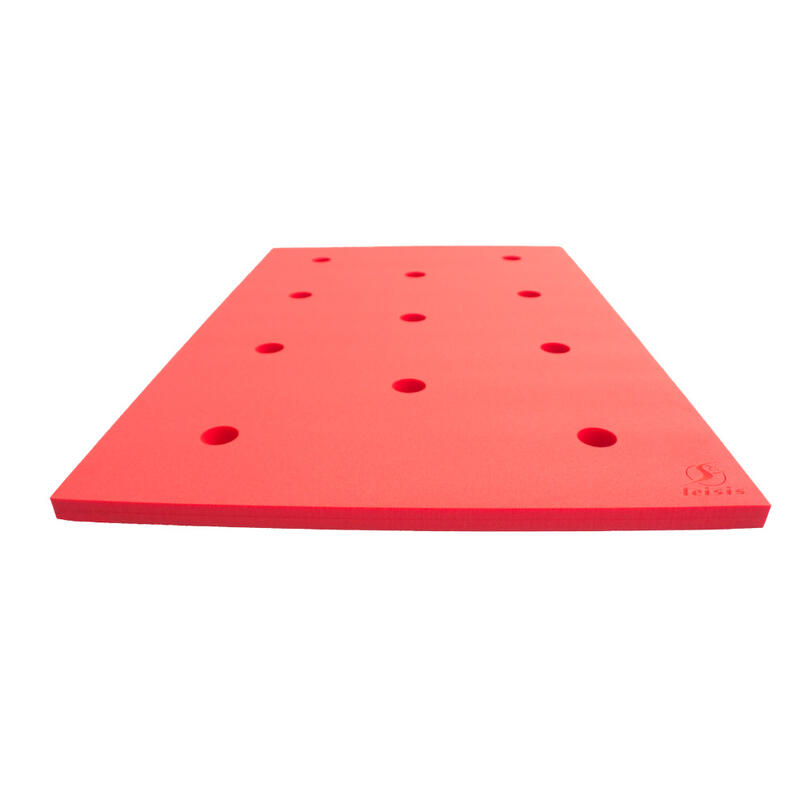 Tapiz de Natación Leisis Flotante con 11 Orificios para Churro Rojo 150x100x4 cm