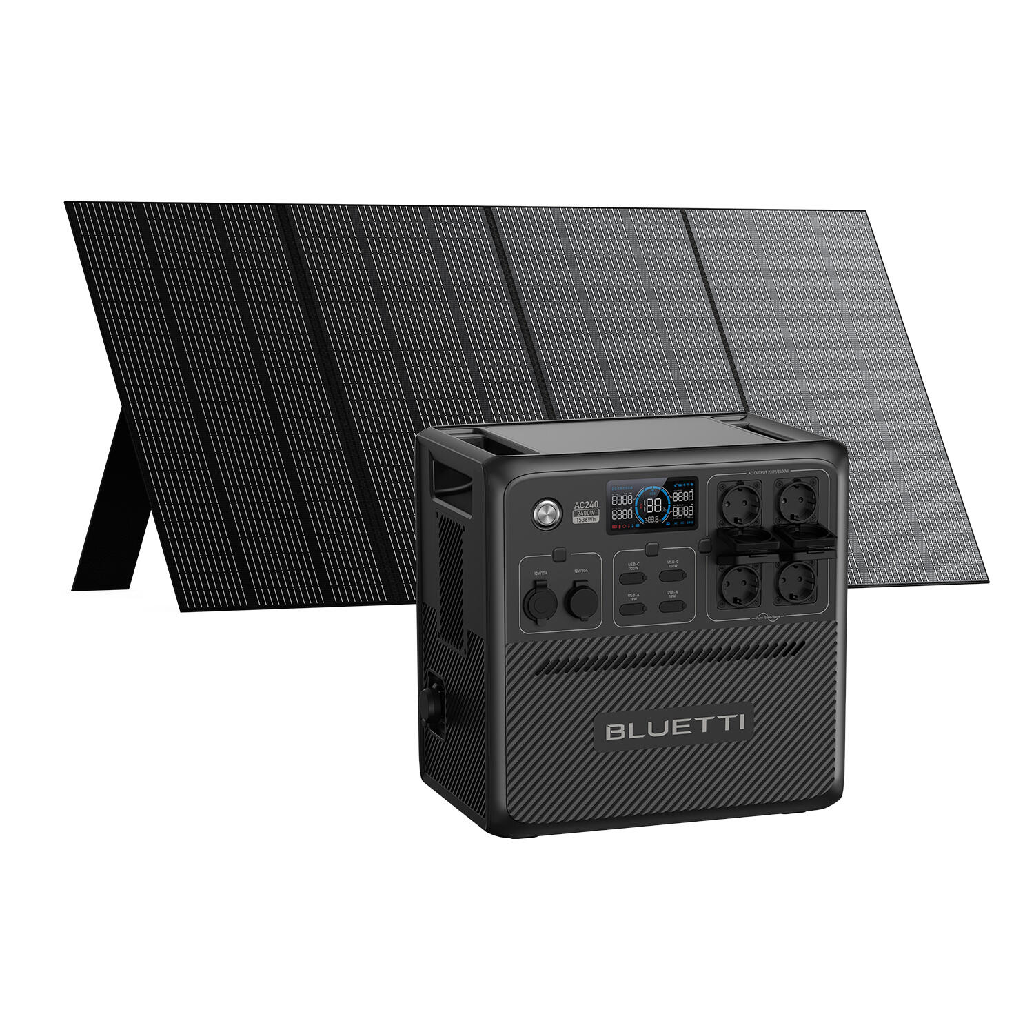 BLUETTI BLUETTI AC240 Portable Power Station 2400W /1536Wh with 350W Solar Panel