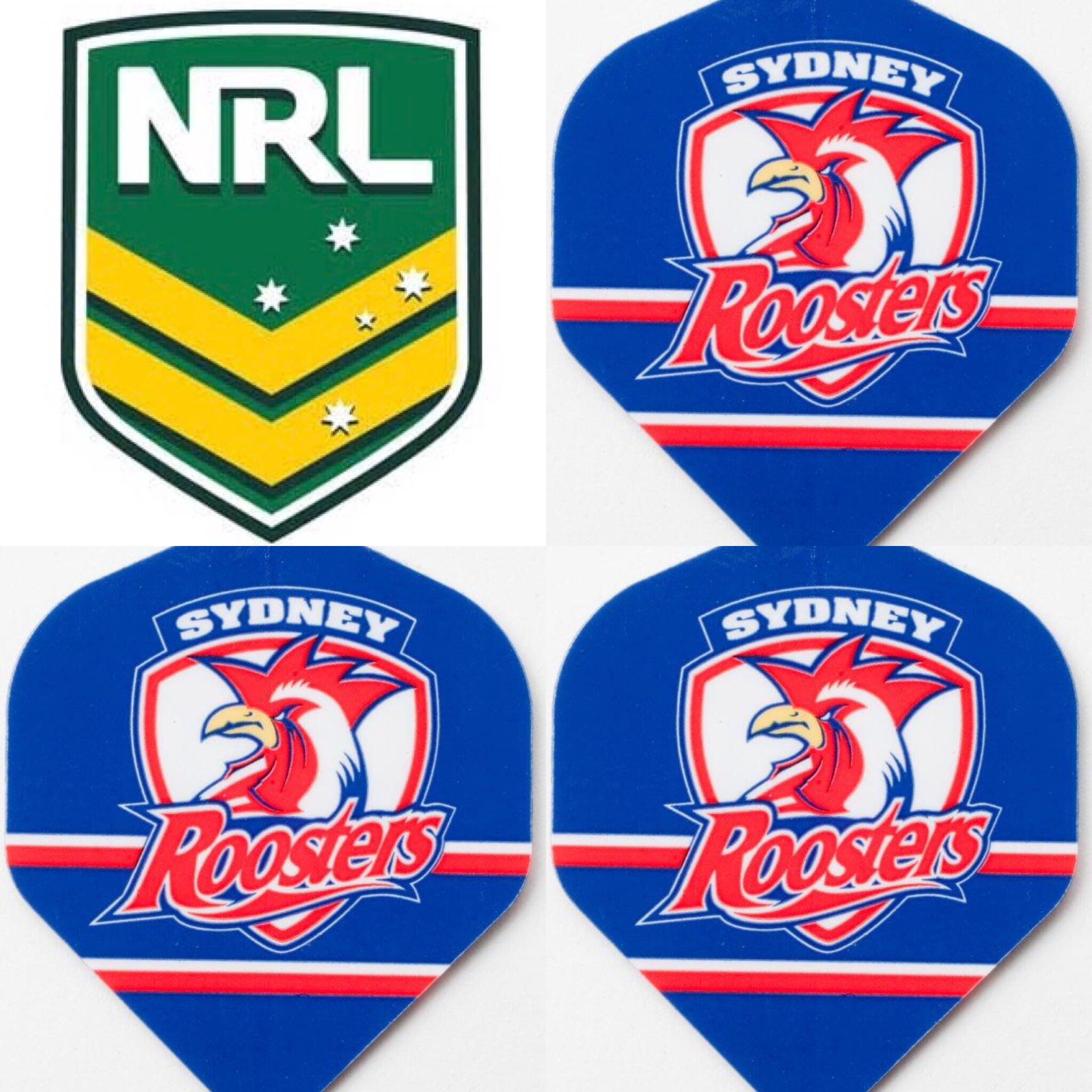 NRL Dart Board Dart Flights - Roosters