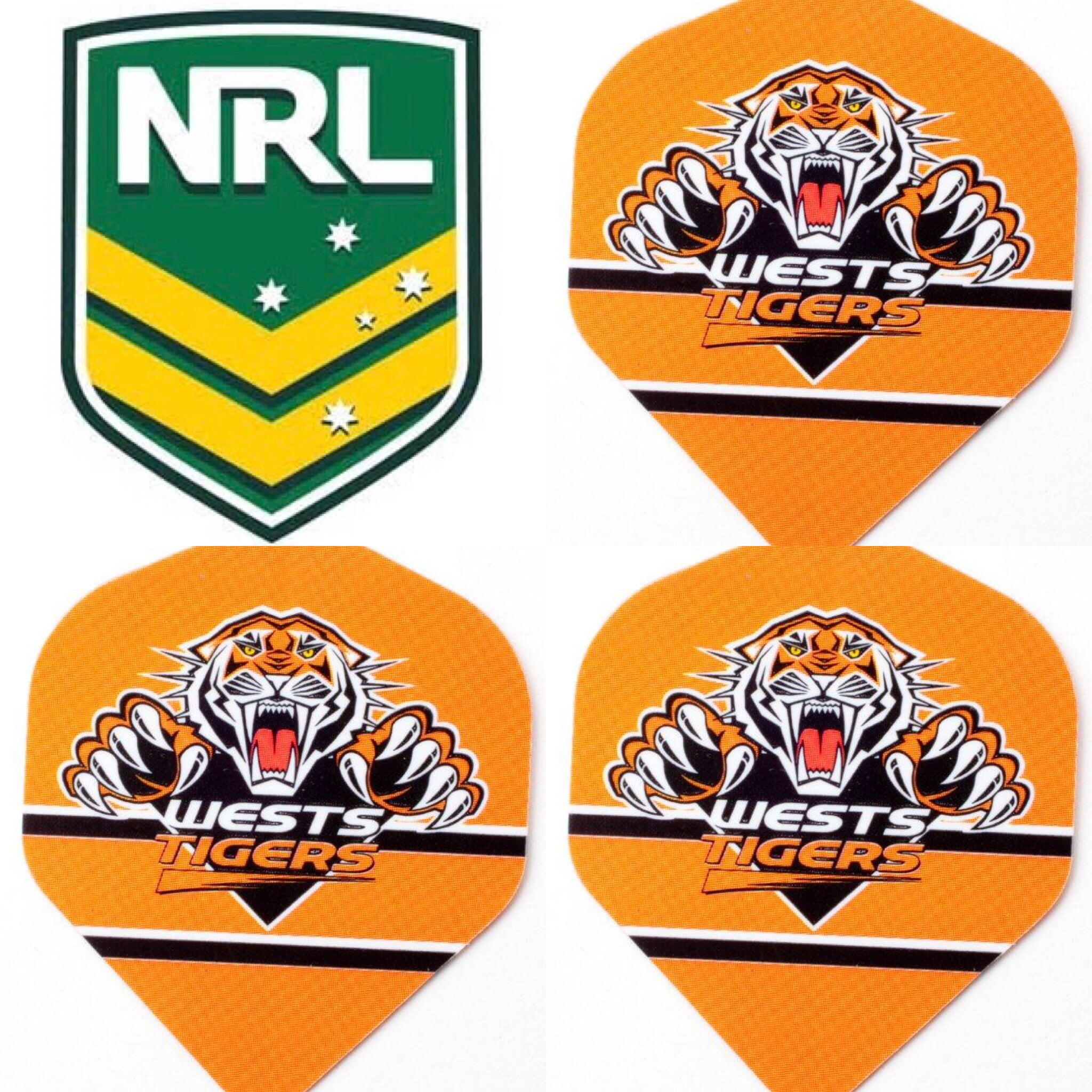 NRL Dart Board Dart Flights - Tigers