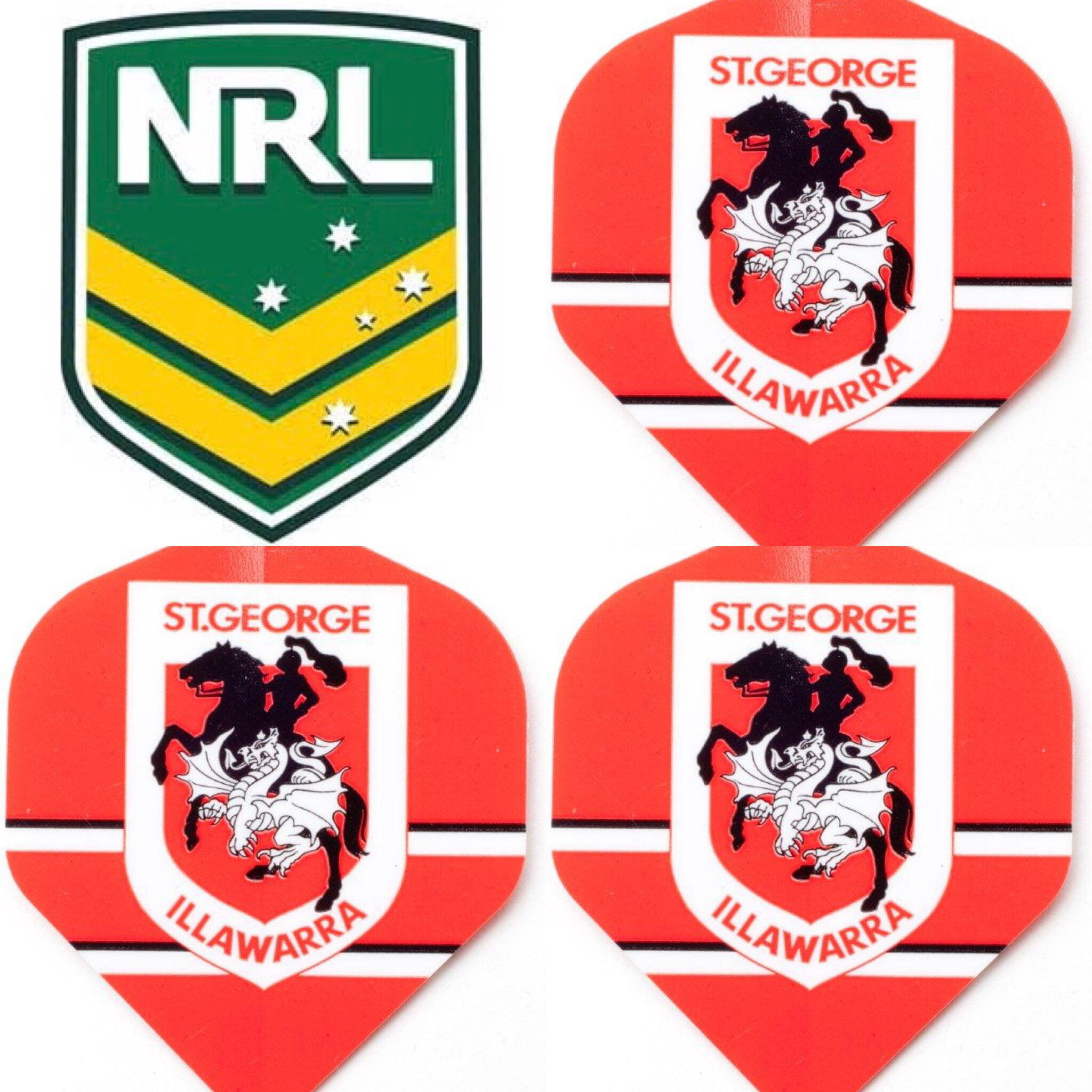 NRL Dart Board Dart Flights - Dragons