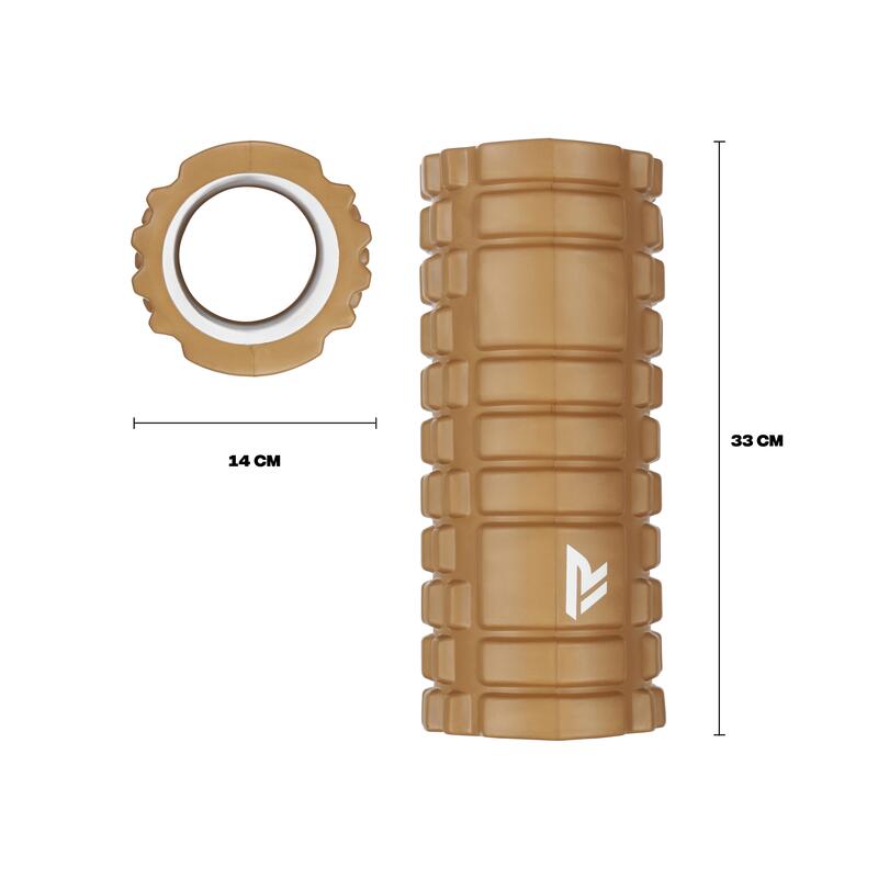 Foam Roller - Triggerpoint Massage - 33 cm - Kleur Caramel