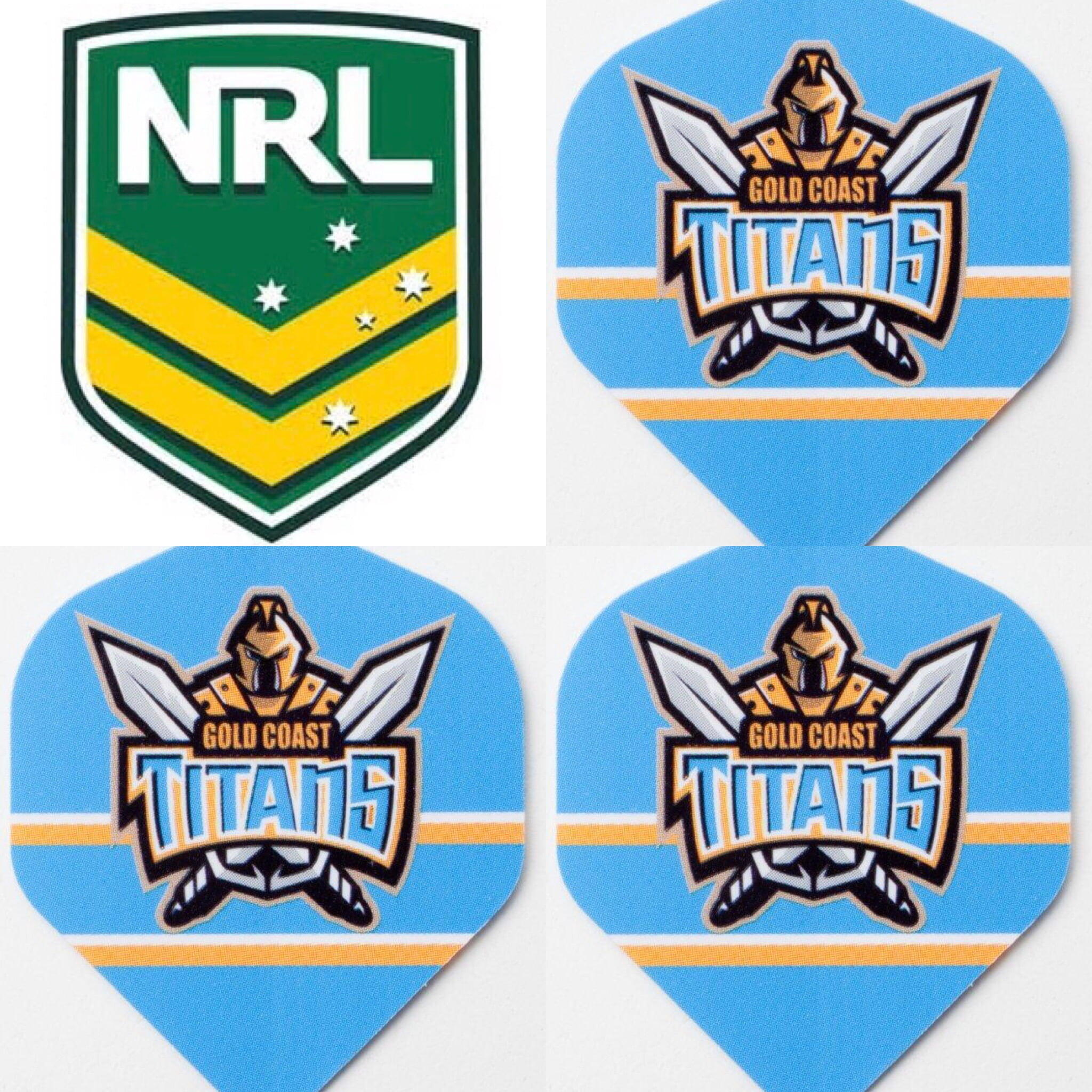 NRL Dart Board Dart Flights - Titans