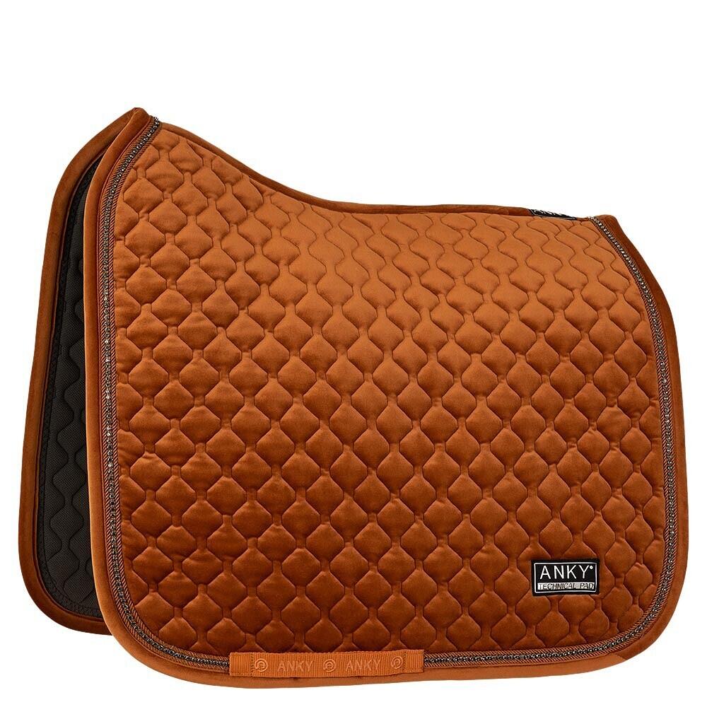 Anky - Tapis De Dressage Pour Cheval En Velours/pierres Anky - Tapis De Selle - Beige|marron|orange|vert - Taille Unique - Decathlon