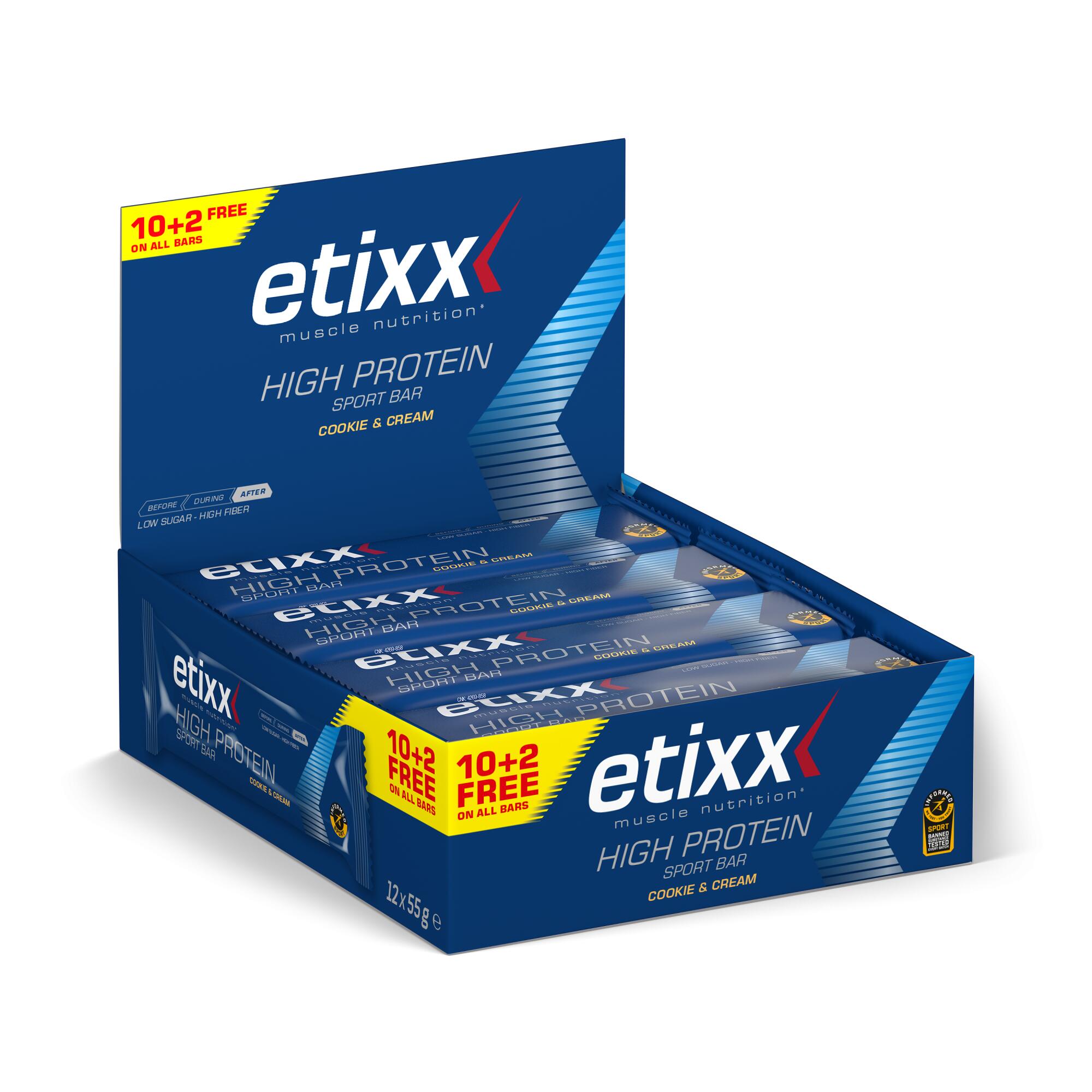 ETIXX Etixx High Protein Sport Bar Cookie & Cream 12x55g