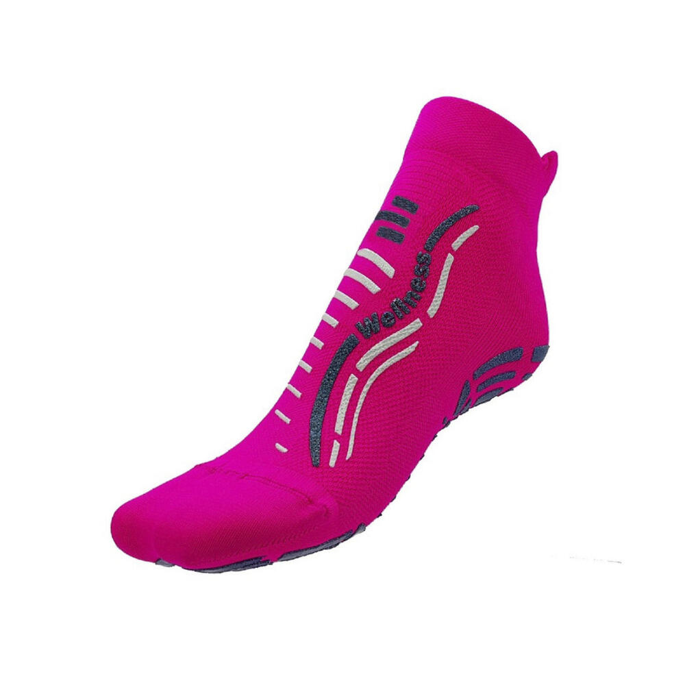 R-EVENGE Calcetín de Pilates R-evenge WELLNESS Classic Adulto Fucsia Plata