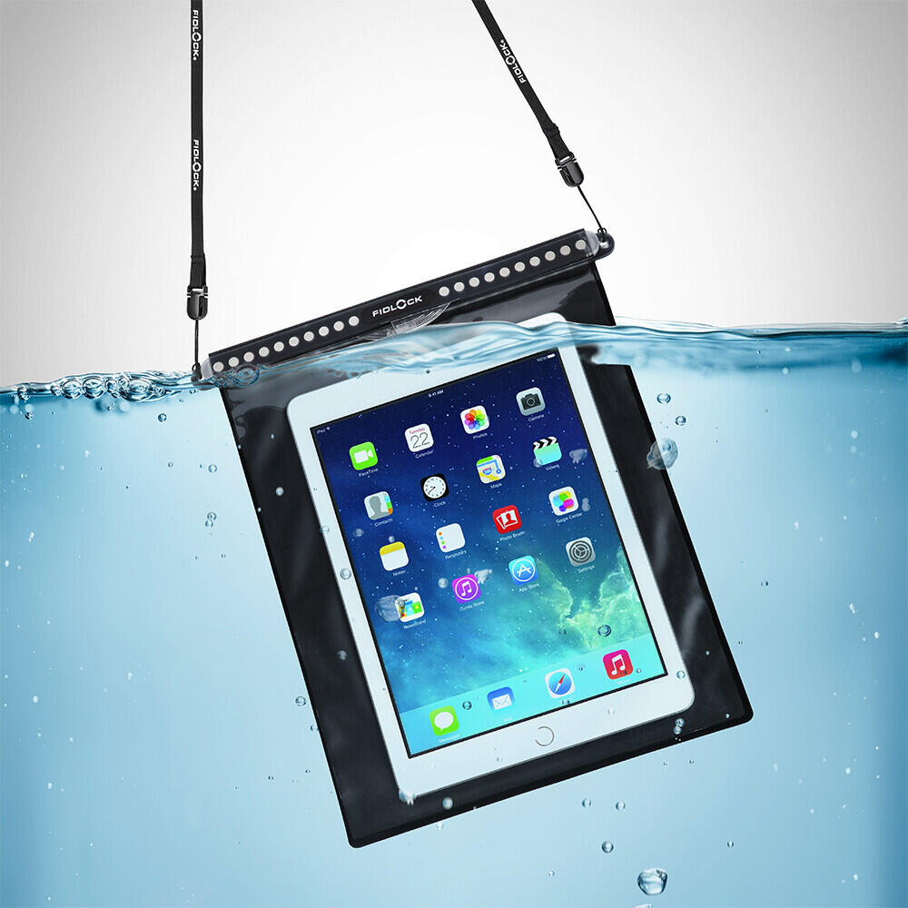 Pochette étanche Pour Tablette 23x26.5 Cm - PVC, Avec Lanière, Pour Plage, Piscine, Sports Nautiques - 10