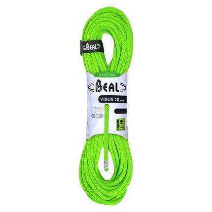 Corde d'escalade Beal Virus 10 mm x 70 m vert uni dynamique durable