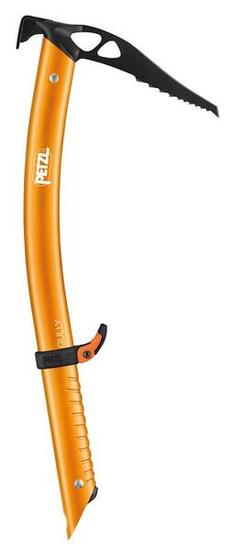 Ultraleichter Pickel Petzl Gully Hammer 45 cm 280 g Stahlkopf gebogene Klinge