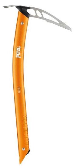 Petzl RIDE Eispickel 45 cm ultraleicht 240 g Stahlblatt 3 mm Aluminium orange