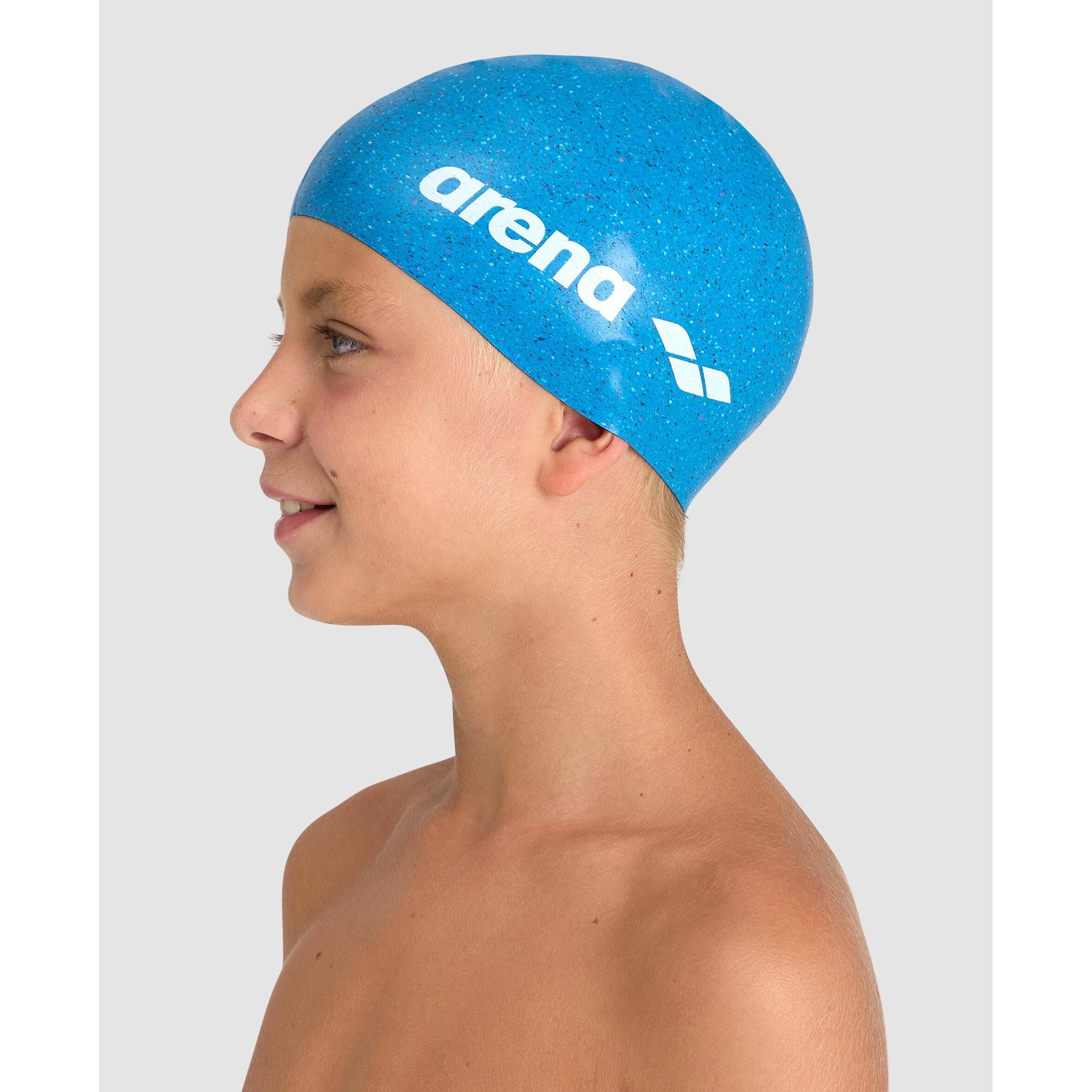 Arena Silicone Junior Cap Blue 3/4