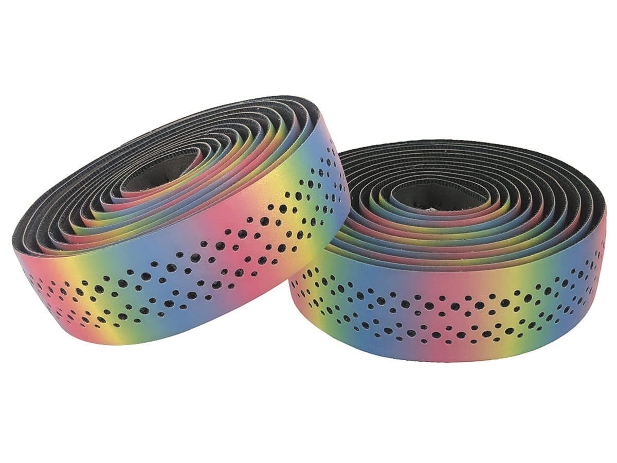 BLB BRICK LANE BIKES Supreme Pro Reflecterend Stuurlint 3mm - Regenboog