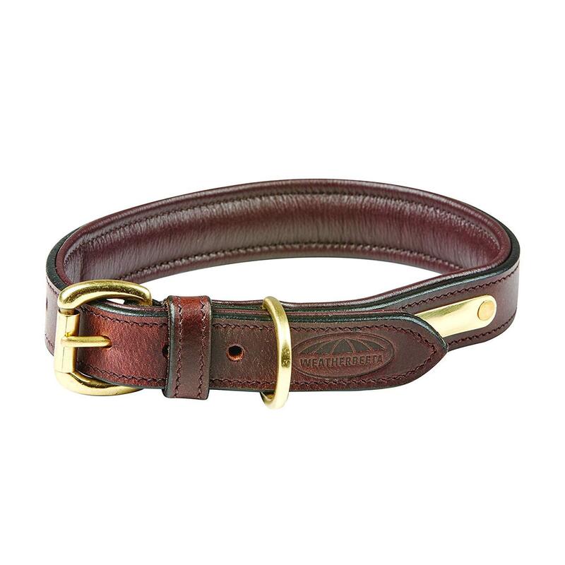 Leder Hundehalsband Gepolstert Damen und Herren Braun