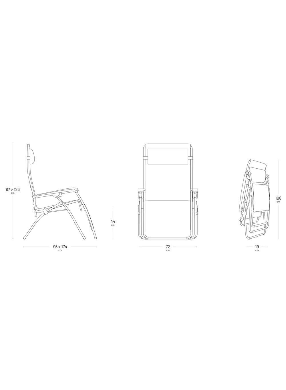Fauteuil Relax Zéro Gravité XL - RSXA CLIP XL - Beige - Lafuma Mobilier 6/6