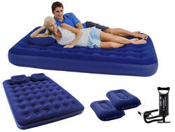Matelas gonflable randonnée - Dwuosobowy z pompką bleu