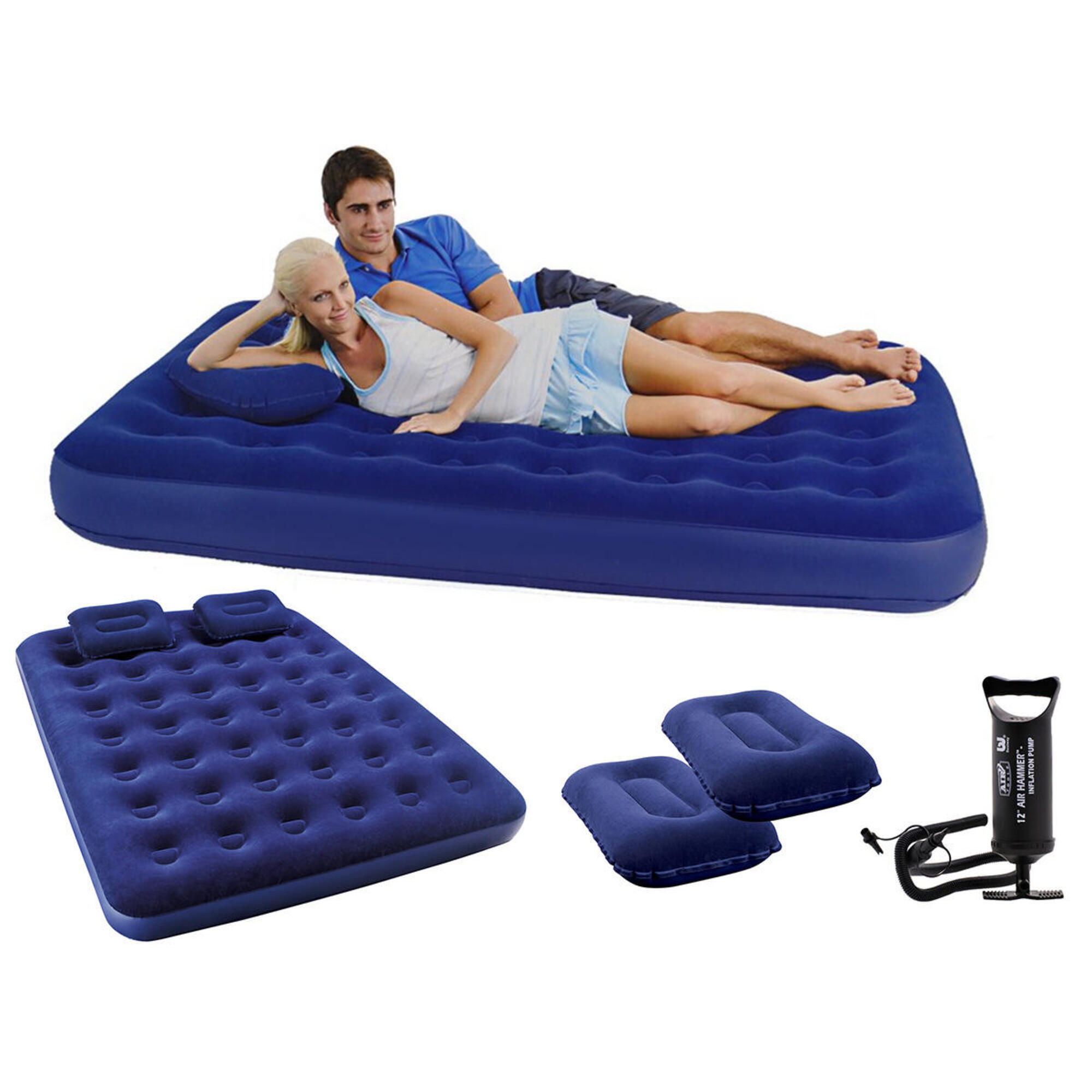 Bestway - Matelas Gonflable Randonnée - Dwuosobowy Z Pompką Bleu - Matelas Gonflable - Bleu - Taille Unique - Decathlon
