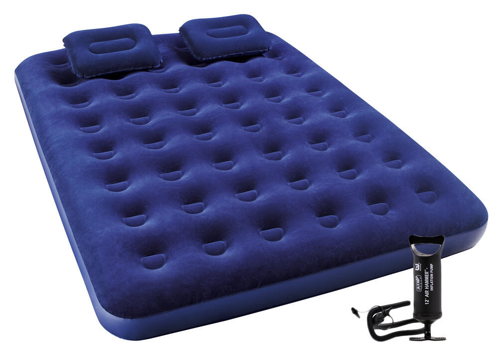 Bestway Luchtbed opblaasbaar met kussen en pomp 203x152x22 cm 67374 2/7