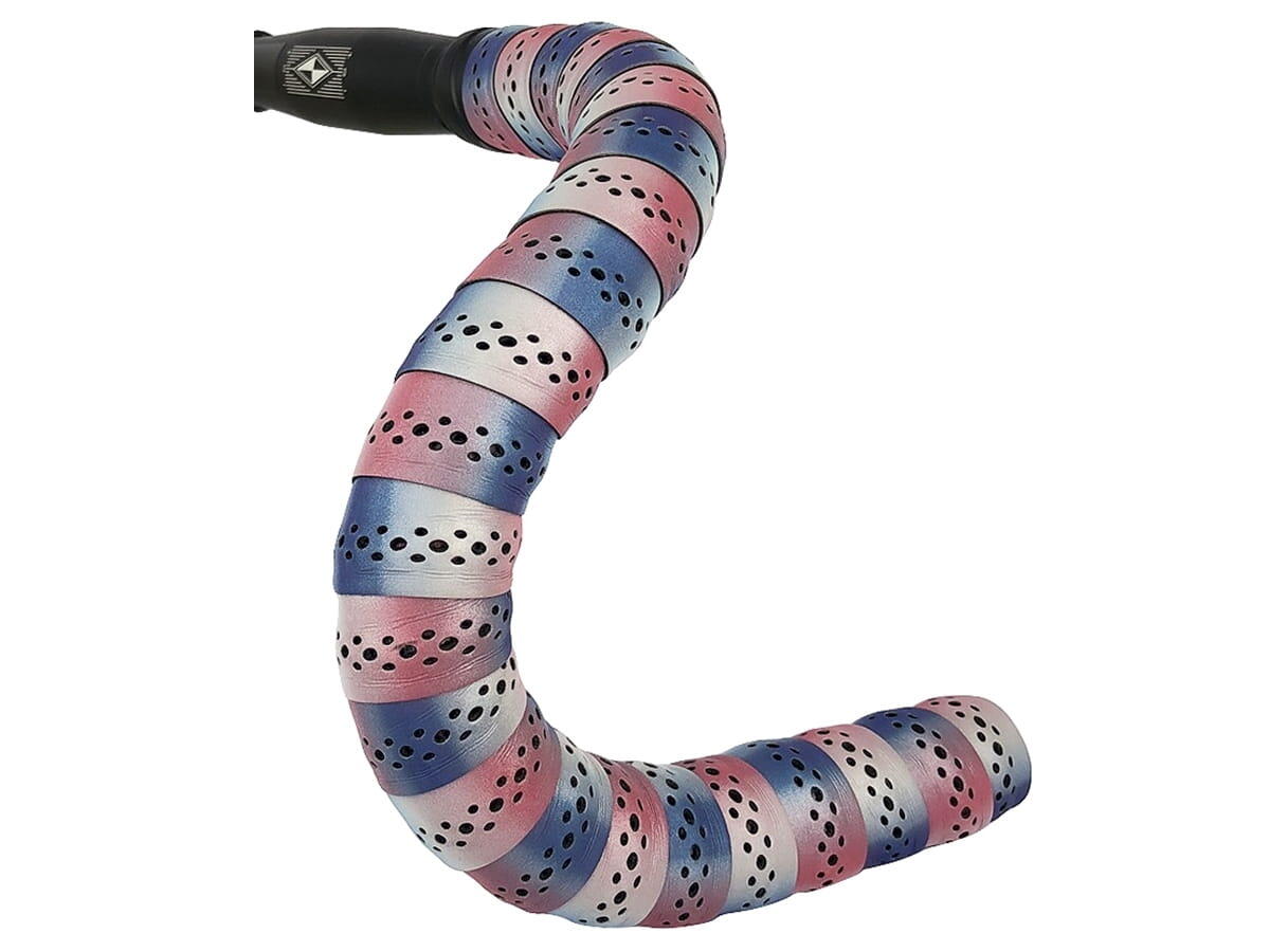 Supreme Pro Reflective Bar Tape 3mm - 2 Tone Blue/Pink/White 2/3